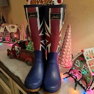 Joules British Flag Tall Rain Boots